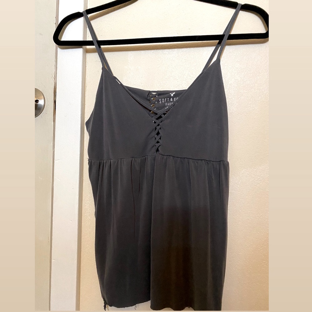 American Eagle Gray Vintage Top